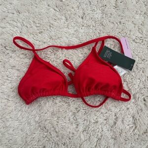 Ribbed Target Bikini Top